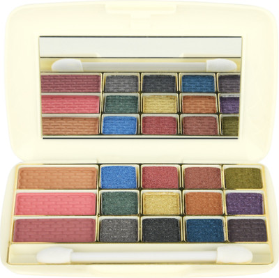 Clamy Professional 12 Colors Shimmery Eyeshadow With 3 Colors Matte Blusher Palette 10 g(Shade 3)