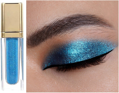 Vyomiris High Pigmented Shine Glitter Liquid Eyeshadow For Eye Makeup 4 g(BLUE)