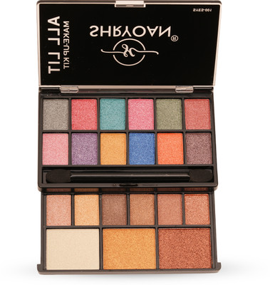 Shryoan All Lit Make-up Kit With 18 Eyeshadow & 3 Highlighter | Highly Pigmented 20 g(Shade-02)