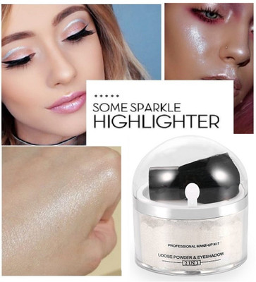 THTC New shimmery shiny Glow Illuminator face & body powder Silver Shiny highlighter Highlighter(Silver)