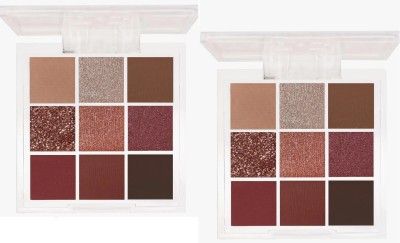 ADJD Combo 9 Highly Blendable Eyeshadow Palette Shades, Sheer Finish 27 g(MULTI COLOR)