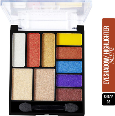 Shryoan Easey-Peasy Eyeshadow and Highlighter Palette | Highly Pigmented & Long Lasting 16 ml(Multicolor 03)