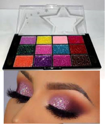 Luipui MULTI COLOR & MULTI USE 12 COLOR GLITTER EYE SHADOW PALETTE 21 g 21 g(MULTICOLOR)