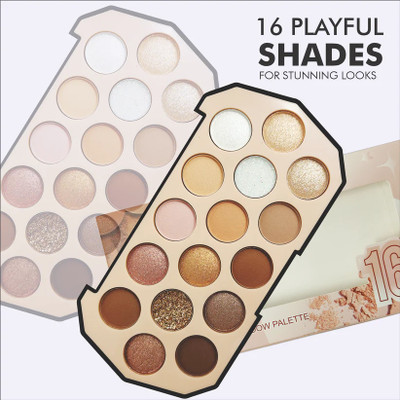 ADJD 16 Colour eye shadow palette Matte & shimmer,gilliter 17.6 g(MULTI COLOUR)