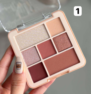 manasona Contour Blush and Highlighter 6 Color Palette | Highly Pigmented & Long Lasting 11 g(MULTICOLORS)