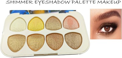 Luipui WATERPROOF 8 COLOR SHADES EYESHADOW PALETTE EYE MAKEUP PACK OF 1 14.4 g(MULTICOLOR)