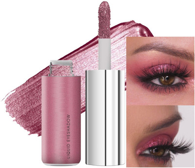 manasona Pink Long Lasting Waterproof Quick-Drying Metallic Sparkling Eye Shadow 7 g(Rose Pink)