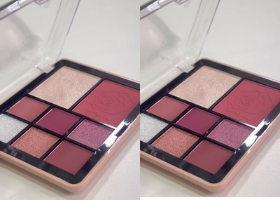 ADJD COMBO MULTI PURPASE 6 COLOUR MATTE & SHIMMER EYESHDAOW WITH HIGHLIGHTER, BLUSHER 27 g(MULTI COLOR)