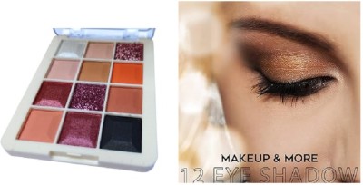 Herrlich 12 Colour Matte Shimmer Eyeshadow Palette, Pressed Powder 18 g(MULTICOLOR)