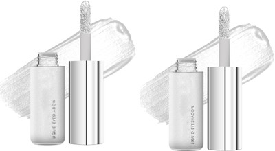 ADJD Non-Transfer Metallic Liquid Eyeshadow Highly Pigmented & Long Lasting Eyeshadow 14 g(SILVER)
