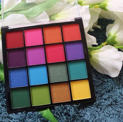 BLUEMERMAID 16-Color Eye shadow Palette | Multi color | Matte Finish 15 g(Multicolor)