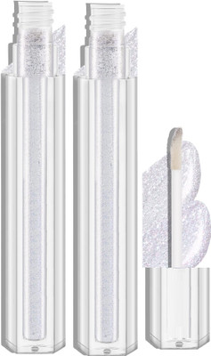 ADJD Smooth Glide Insta Dry Formula Liquid Metallic Eyeshadow for Women Eye Makeup 10 ml(white)