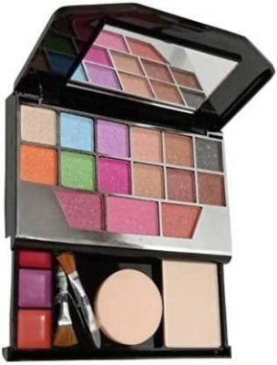 Spikee 5024 Mini Makeup Kit with 15 Color Eyeshadow, 1 Compact, 3 Lip Color And Blender 2 ml(PINK)
