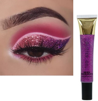 Neycare soft and smooth new shimmer eyeshadow glitter gel pack of 1 22 ml(pink)