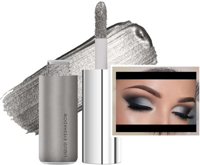 WOONGMI Water Proof Smudge Proof Shimmer Glitter Liquid Eyeshadow 7 g(Grey)