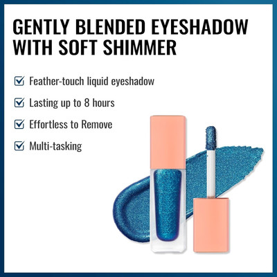 USBK Metallic Liquid Eyeshadow Highly Pigmented Eyeshadow 4 g(Blue)