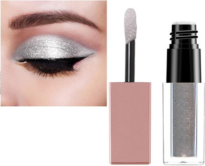 BLUEMERMAID Glitter Shiny Liquid Eyeshadow Metallic Diamond Eyeliner 4 ml(Sliver)