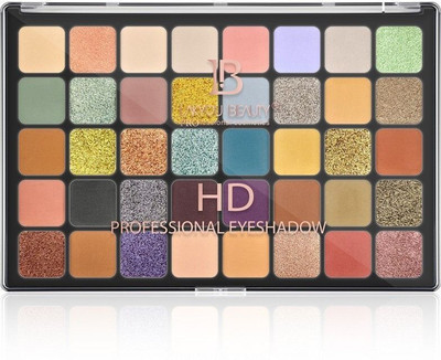 Lakyou Beauty HD Eyeshadow shade-02-High-Definition Palette with Shimmer & Matte Finishes 55.5 g(MULTI COLOR)