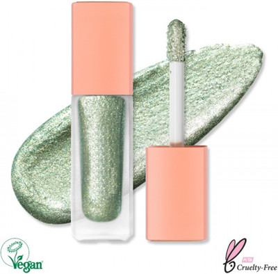 USBK Liquid Glitter Eyeshadow Quick-Drying&Long Lasting Metallic Liquid Eyeshadow 4 ml(GREEN)