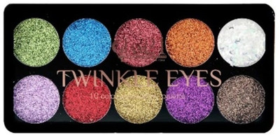 Trendy styler 12 Colors Pigmented Glitter 12 Color Waterproof EyeShadow Palette 10 ml(Multicolor)