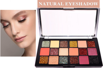 DARVING Glitter Eyeshadow Palette, Shimmery Finish Sparkle Glitter Eyeshadow Palette 18 ml(MULTI COLOR)