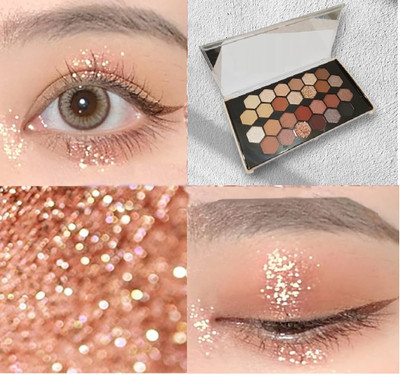 GABBU Colors Eyeshadow Palette Shimmery Finish Long Wearing And Easily Blendable 21 g(multi)