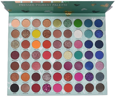 rezmay Beauty 63 Color Matte Shimmer Glitter Hated with Love Eye Shadow Palette J 70 g(The Ultimate Edition)