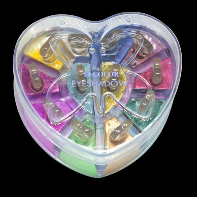 Sheny 12 COLOR HEART SHAPE SHINER SHIMMER POWDER LOVELY & RADIANT COLOR 18 g(MULTICOLOR)