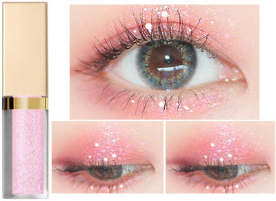 GFSU - GO FOR SOMETHING UNIQUE Smudge Proof Shimmer Glitter Liquid Eyeshadow Perfect Pink 4 ml(SHIMMER PINK)