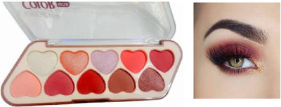 Luipui long lasting eye shadow palette in matte and shimmer 10 g(multicolor)