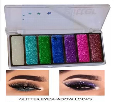 Luipui GLITTER EYESHADOW 7 COLOR PALETTE MAKEUP 11.26 g(MULTICOLOR)