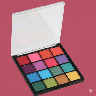 Gleam Soul 16 Color Eye-Shadow Pallete & Face & Eye Makeup Palette for Professional Look 45 g(Multi Colour)