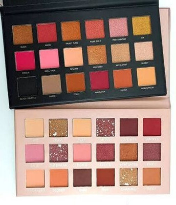 HUDA BABY 36 Color (18+18) Matte Shimmer Pigmented EyeShadow Palette Eye Shadow for Girls 36 g(multicolour)
