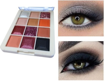 Herrlich Best 12 Colour Matte Shimmer Eyeshadow Palette, Pressed Powder 18 g(MULTICOLOR)