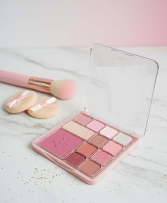 GABBU Korean Makeup Eyeshadow Palette 12 Colors for Smoky Eye Looks and Blending 14.5 g(Multicolor)