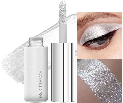manasona Liquid Glitter Eyeshadow Metallic Icy White Eyeshadow Eye Make-up 7 g(White)