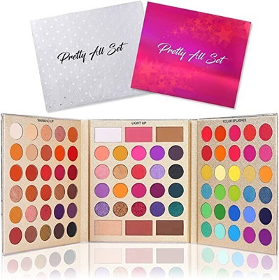 HOUSE OF COMMON 86 Color Makeup Kit Matte Shimmer Eye Shadow Highlighters Contour Blush Pallet.. 196 g(Multicolor)