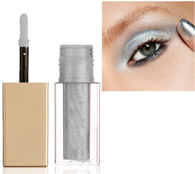 Latixmat Liquid Eyeshadow Non-irritating Delicate Portable Pearlescent Liquid Eye Shadow 4 g(Silver)