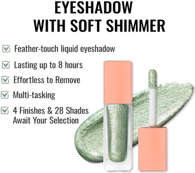 USBK liquid eyeshadow for shimmery makeup for best eye look 4 ml(GREEN)
