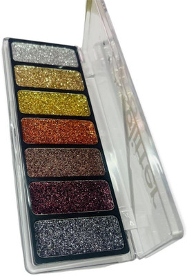 ADJD Ultra Pigmented Mineral Pressed Glitter Waterproof Make Up Eye Shadow Powder Flash Colours Palette 10 g(MULTI COLOR)