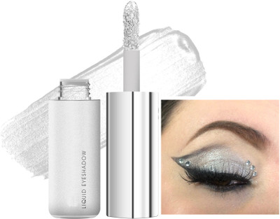 WOONGMI Waterproof Liquid Eye shadow Quick-drying Glitter Shimmer (White) 7 g(White)