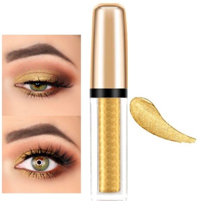 Emijun New Metallic glitter and Shine liquid eye shadow water proof 7 ml(golden)