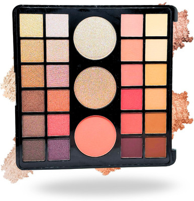 A1 Cosmatic 27 Ultra Pigmented Smoky & Glitter Eyeshadow Palette ( multicolor 130g ) 130 ml(multicolor)