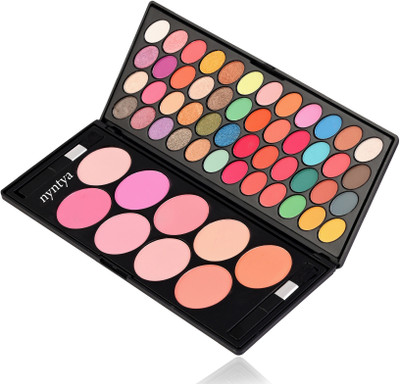 Nyn TYA All-in-One Beauty 48 Colors Matte Eye Shadow Palette with 9 Beauty Blusher 70 g(The Swiss Glitter Shimmer Pigmented Eye Shadow Edition)