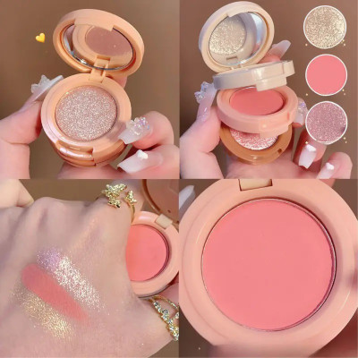 GULGLOW99 Blusher Eyeshadow Shimmer Eyes Face Makeup 3-in-1 Palette 4.8 g(MULTICOLORS)