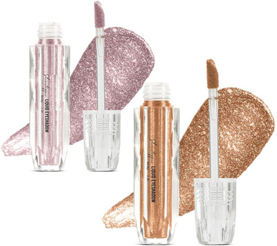 DARYUE COMBO Liquid glitter shimmer eye shadow water proof 4 ml(MOON PINK, DESERT GOLD)