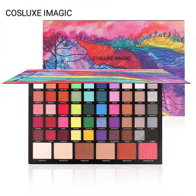 COSLUXE IMAGIC 56 Color Eyeshadow Palette 4in1 Highlight Contour Blush Eye Shadow palette 90 g(Make Up Waterproof Long Lasting Eyeshadow Palette)