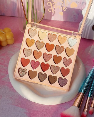THTC Pigmented Eyeshadow Palette 25 Colors 28 g(Multicolor)