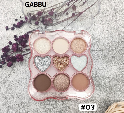 GABBU 9 Shade Ultra Pigmented Smoky Eyes Eyeshadow Palette 11 g(MULTICOLOR)