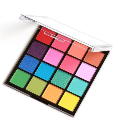BLUEMERMAID LONG LASTING 16 COLOR MULTI-COLOR EYE SHADOW PELLET FOR DRAMATIC EYE LOOKS 15 g(MULTI COLOR)